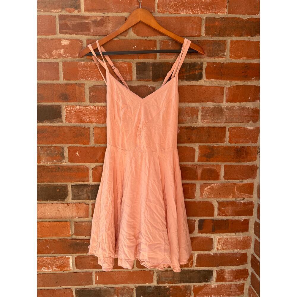 Kimchi Blue Peach Pink Strappy Fit & Flare Mini Dress Size 6 - Picture 4 of 7